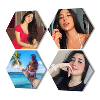 Cuadros en Acrílico Hexagonal 21 x 18 cm - Pack de 4 unidades