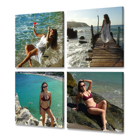 Cuadros en madera 20 x 20 cm - Pack de 4 unidades